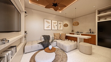 Vila 2 Kamar Santorini Desain Lokasi Dekat Ke Pantai Uluwatu Bali