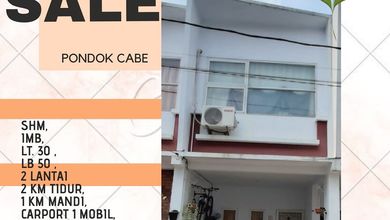 Rumah Eksklusif LT 30 m2, di Pondok Cabe, Tangerang