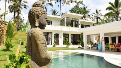 Villa Luas dan Mewah 6 Kamar Tidur View Hutan Tropis di Ubud