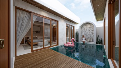 Vila 2 Lantai Design Santorini Dekat Pantai Balangan Jimbaran