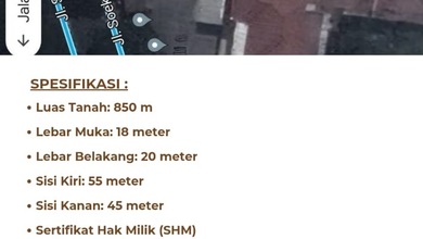 For Sale Tanah Premium di Soekarno Hatta, Bandung, LT 850m²