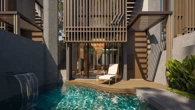 VILLA NEW CONCEPT RESORT  FURNISHED TERBAIK KAWASAN PREMIUM SEMINYAK BALI