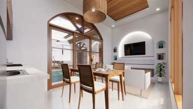 HUNIAN VILLA CLUSTER ONE GATE DESIGN SANTORINI LOKASI NUSA DUA