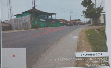 Tanah Bisnis Dekat Jalan Raya Area Purwakarta Kota
