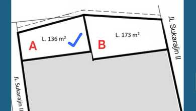 Tanah Nyaman untuk Hunian di Riau, Bandung, Luas 136m²