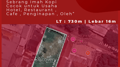 Jual Terjangkau Tanah 730 m2 Lokasi Strategis