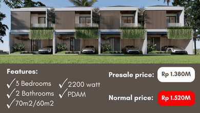 Rumah Minimalis di Denpasar Utara, Denpasar, Luas 60 m2