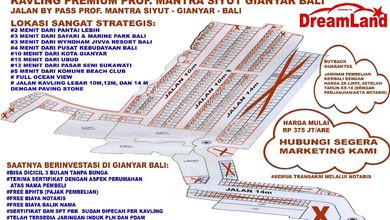 Kesempatan Tanah Murah di Keramas, Gianyar, Luas 100m²