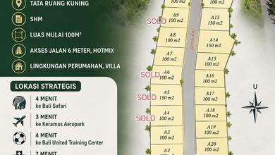 Kesempatan Tanah Murah di Jimbaran, Badung, Luas 100m²