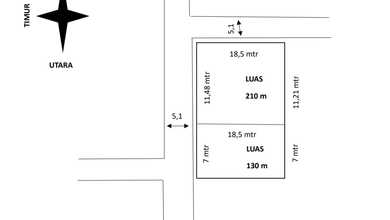 Jual Murah Tanah 213 m2 Kawasan Strategis
