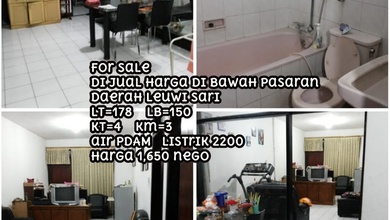 Rumah Siap Pakai di Area Leuwi Panjang, Bandung, LT 178m²