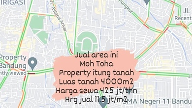 For Sale Tanah Premium di Moch Toha, Bandung, LT 4000m²